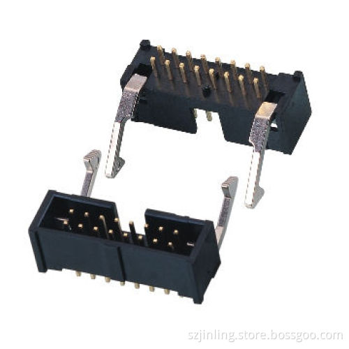 2.54mm Box Header, Straight Angle, Height of 10.3 Insulator with Hook